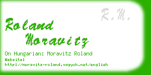 roland moravitz business card